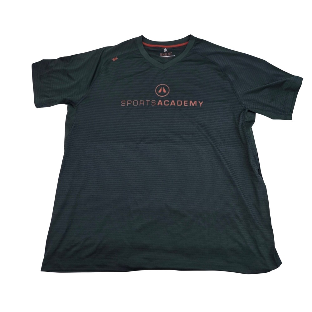 Rhone Men's XXL Short Sleeve Shirt Sports Academy Green Reign XT2‎ Gym Workout T